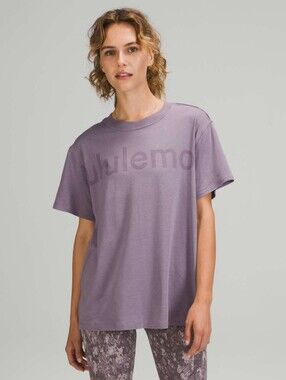 Lululemon All Yours Tee *Graphic Dusky Lavender In Size 0 *discontinued
